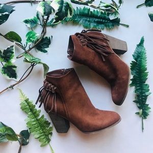 Carlos Fringe Suede Bootie